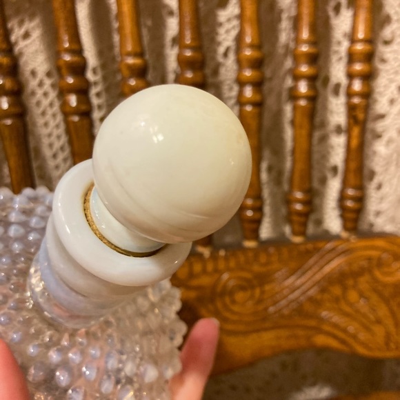 Fenton Opalescent Moonstone Hobnail Glass Perfume Bottle - Vintage, Eclectic - Picture 12 of 14